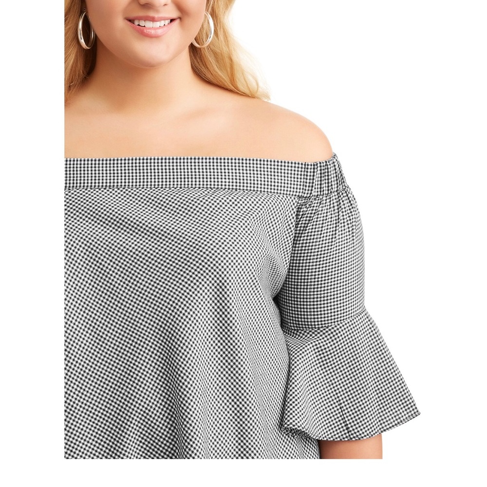 Plus size off the shoulder top